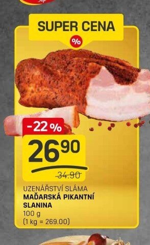 Uzenářství Sláma Maďarská pikantní slanina