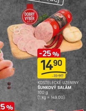 Kostelecké uzeniny Šunkový salám