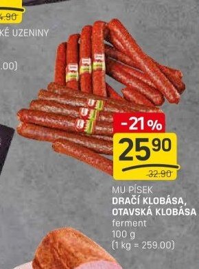 Mu Písek Dračí klobása, Otavská klobása ferment