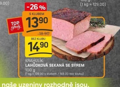 Krahulík Lahůdková sekaná se sýrem