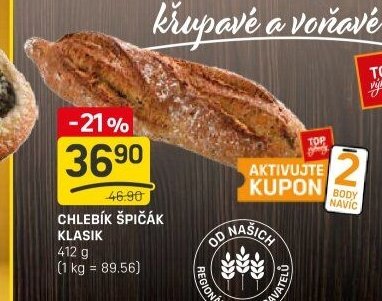 CHLEBÍK ŠPIČÁK KLASIK