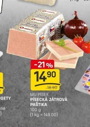 MU PÍSEK PÍSECKÁ JÁTROVÁ PAŠTIKA 100 g