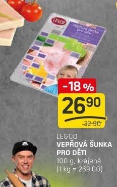 LE&CO VEPŘOVÁ ŠUNKA PRO DĚTI 100 g