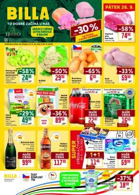 akční leták BILLA 24.9.2025-30.9.2025