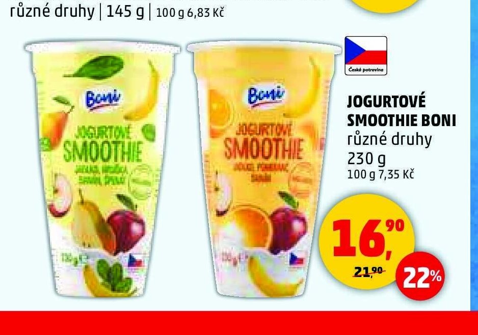 Jogurtové smoothie Boni
