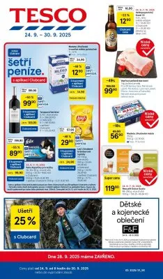 akční leták Tesco 24.9.2025-30.9.2025