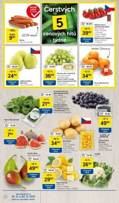 akční leták Tesco 24.9.2025-30.9.2025