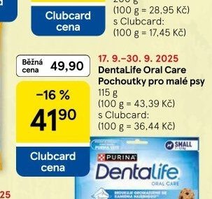 Dentalife Oral Care Pochoutky pro malé psy 115 g
