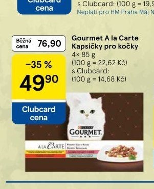 Gourmet A la Carte Kapsičky pro kočky 4 x 85 g