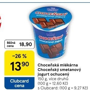 Jogurt smetanový ochucený Choceňský