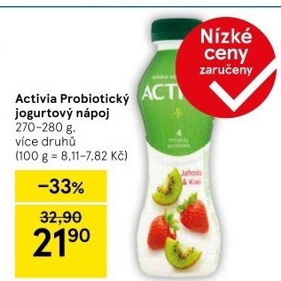 Jogurtový nápoj Activia Danone