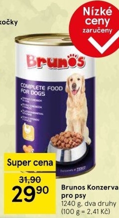 Konzerva pro psy Brunos