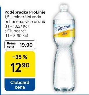 Ochucená voda Poděbradka Prolinie