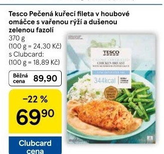 Pečená kuřecí fileta v houbové omáčce Tesco