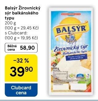 Sýr Balsýr Mlékárna Žirovnice