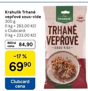 Vepřové trhané maso sous vide Krahulík