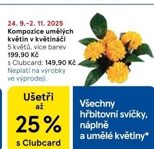 Aranžmá z umělých květin