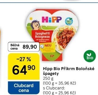 Hotové pokrmy bio HiPP