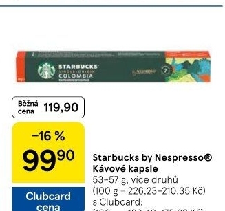 Kapsle Nespresso Starbucks