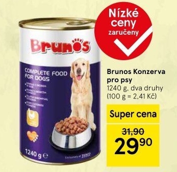 Konzerva pro psy Brunos