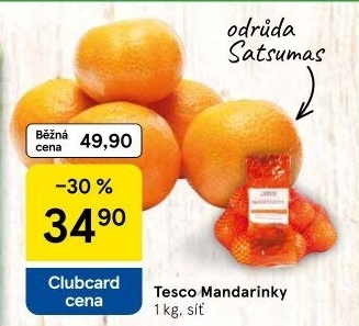 Mandarinky Tesco
