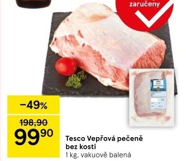 Vepřová pečeně bez kosti Tesco