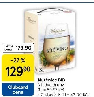 Vína Vinařství Mutěnice - bag in box