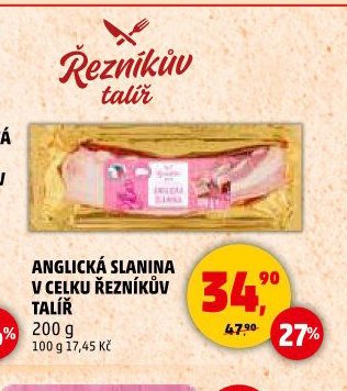 ANGLICKÁ SLANINA V CELKU ŘEZNÍKŮV TALÍŘ 200 g