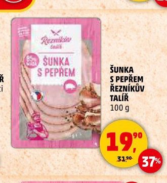 ŠUNKA S PEPŘEM ŘEZNÍKŮV TALÍŘ 100 g