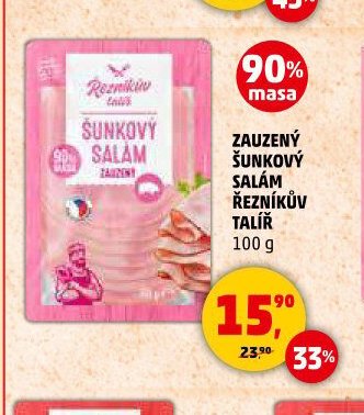 ZAUZENÝ ŠUNKOVÝ SALÁM ŘEZNÍKŮV TALÍŘ 100 g