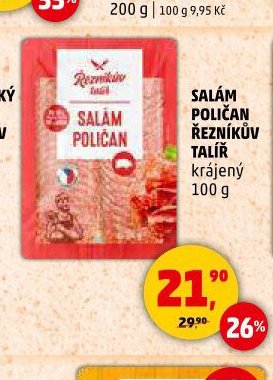 SALÁM POLIČAN ŘEZNÍKŮV TALÍŘ 100 g