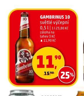 GAMBRINUS 10 světlé výčepní