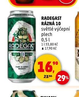 RADEGAST RÁZNÁ 10 světlé výčepní plech