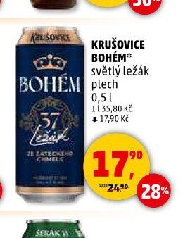 KRUŠOVICE BOHÉM* světlý ležák plech