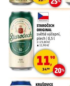STAROČECH ORIGINAL světlé výčepní plech