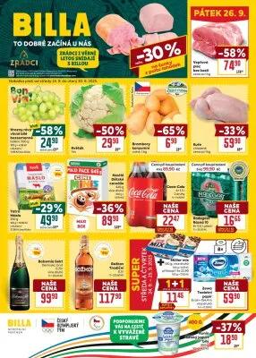 akční leták BILLA 24.9.2025-30.9.2025