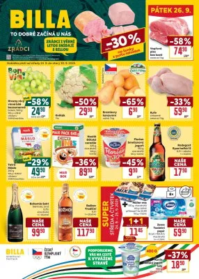akční leták BILLA 24.9.2025-30.9.2025