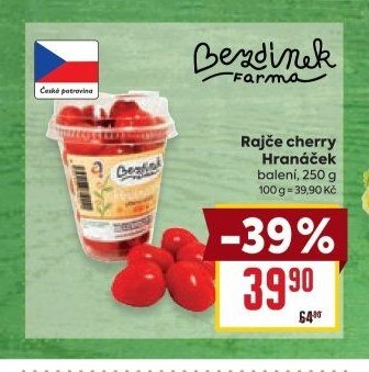 Rajče cherry Hranáček