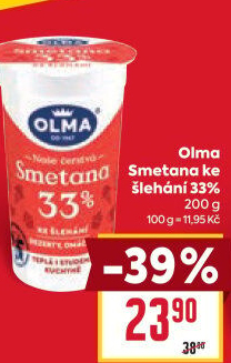 Smetana ke šlehání Olma 33%