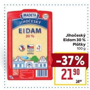 Sýr Eidam Jihočeský 30% Madeta