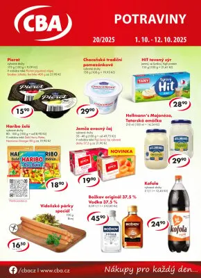 akční leták CBA 1.10.2025-12.10.2025