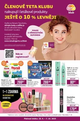 akční leták Teta drogerie 25.9.2025-7.10.2025