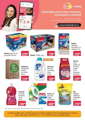 akční leták Teta drogerie 25.9.2025-7.10.2025
