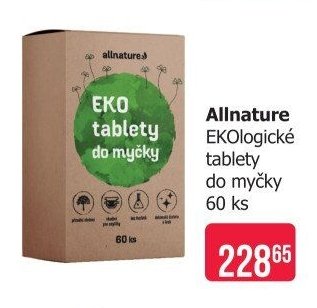 Allnature EKOlogické tablety do myčky 60 ks