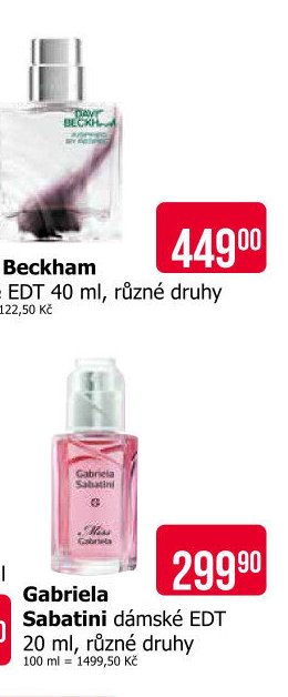 Gabriela Sabatini dámské EDT 20 ml, různé druhy