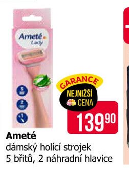 Ameté dámský holicí strojek 5 břitů, 2 náhradní hlavice - Teta drogerie akcniletaky.com