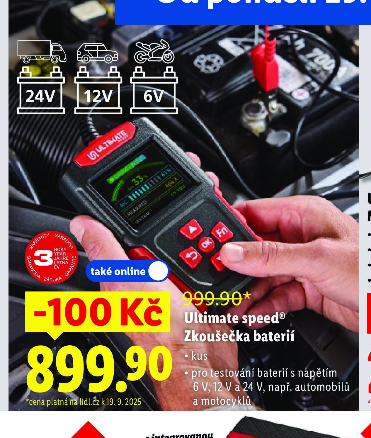 Ultimate speed Zkoušečka baterií