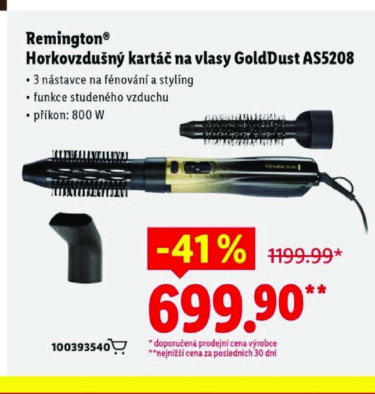 Remington Horkovzdušný kartáč na vlasy GoldDust AS5208