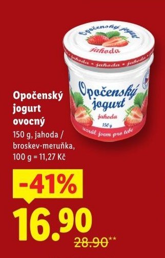 Opočenský jogurt ovocný