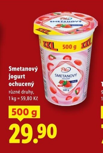 Smetanový jogurt ochucený